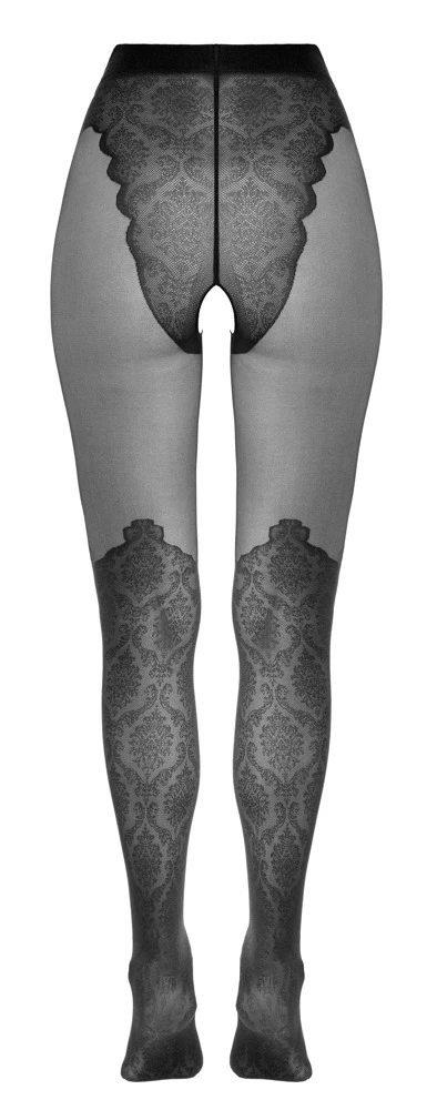 Cottelli Verlockende Spitzenoptik: Die Ouvert-Strumpfhose im verführerischen Overknee-Look Cottelli Verlockende Spitzenoptik: Die Ouvert-Strumpfhose im verführerischen Overknee-Look