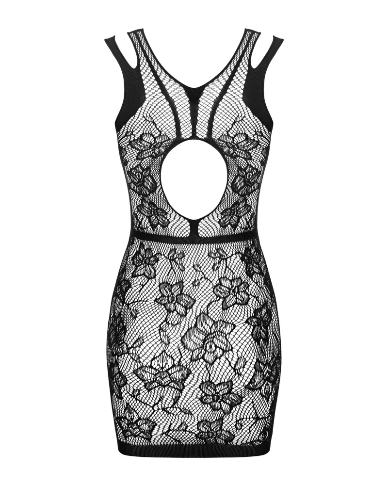 Obsessive dieses Negligé mit floralem und geometrischem Muster zieht mit Sicherheit die Blicke auf sich. Mit sexy Cut- Out am Rücken.