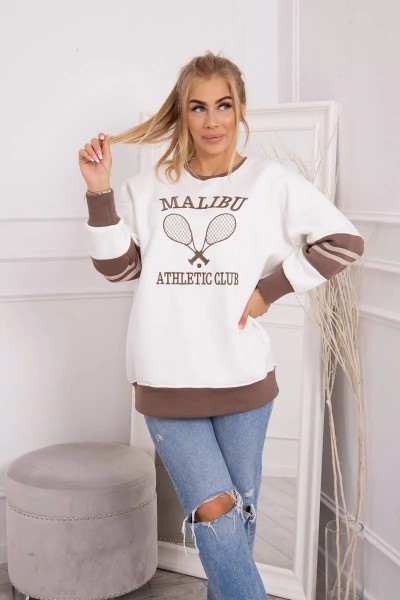 Sweatshirt Langarm Pullover Rundhals Sport Print