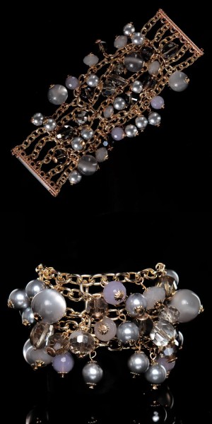 Stylische Armkette mit Perlen