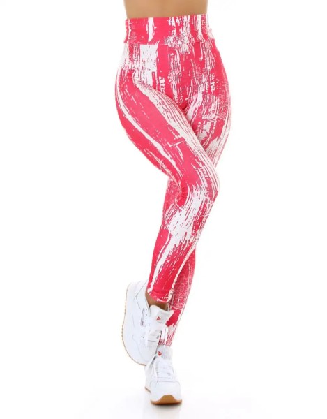 Fitness High Waist Sport Leggings mit Grafik Print