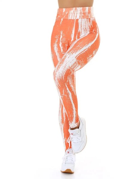 Fitness High Waist Sport Leggings mit Grafik Print