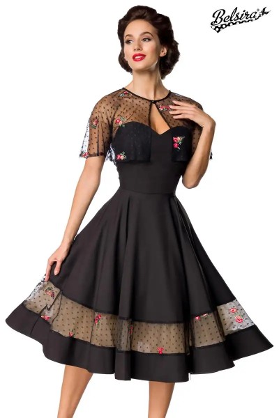 Vintage-Kleid mit Cape