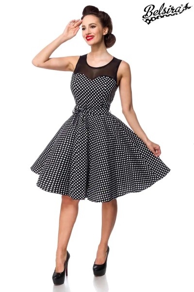 Retro Vintage Kleid mit Netzeinsatz