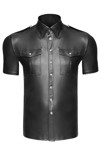 Herren Shirt H011 aus dehnbarem Wetlook-Material von Noir Handmade