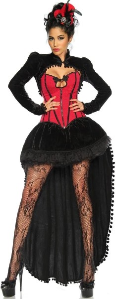 Gothic Vampir Burlesque Kostüm