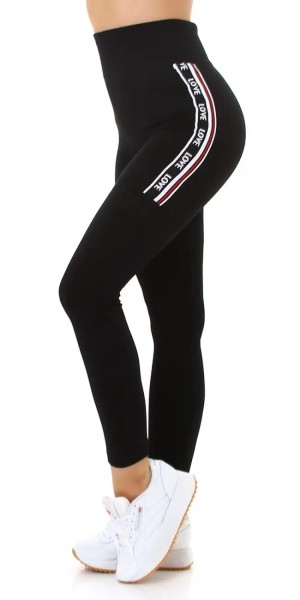 Sporty High Waist Thermo Leggings mit Cargo-Touch