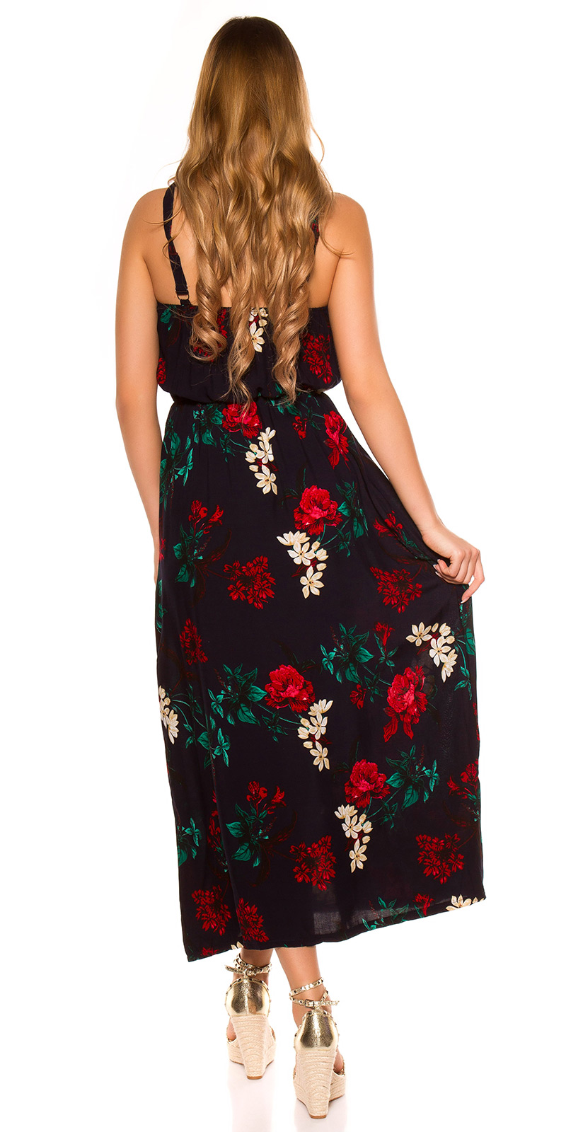 Pinafore Dress Maxi Dress Flower Print Summer Dress | eBay
