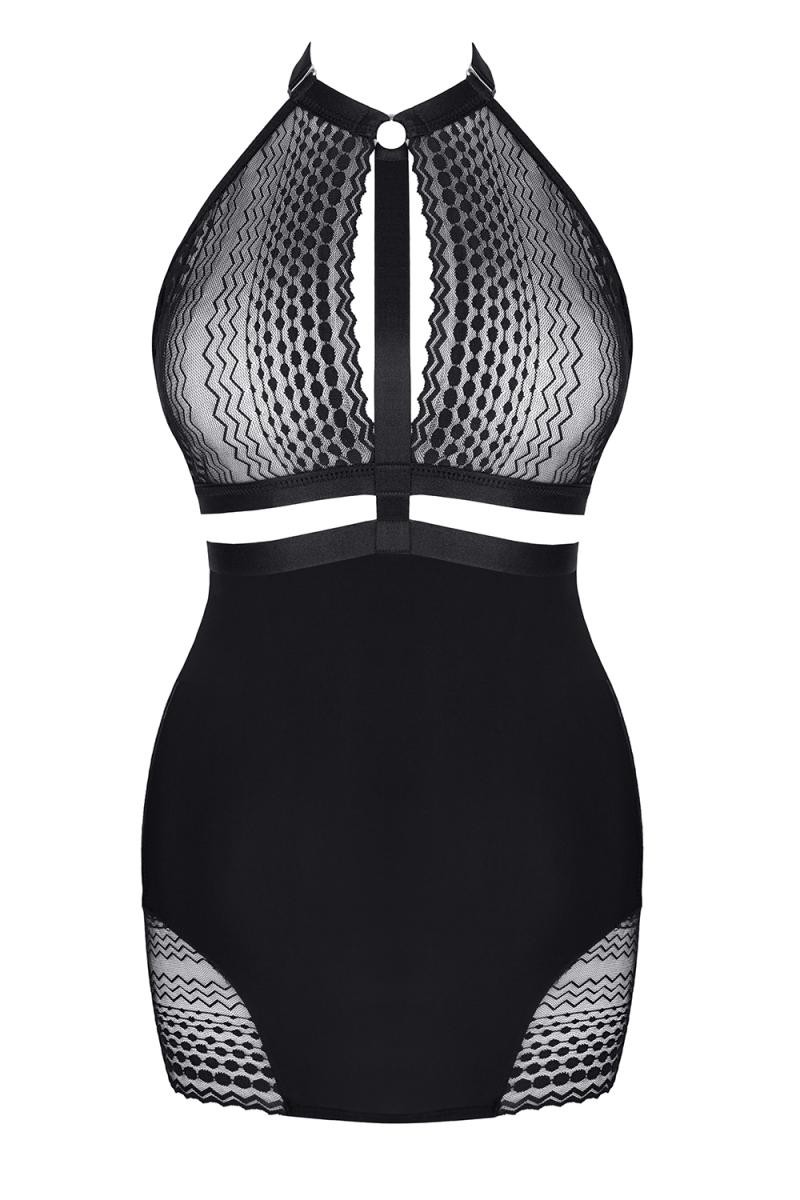 Schwarzes Minikleid mit schwarzer Spitze von Demoniq - Bild 3 von 6