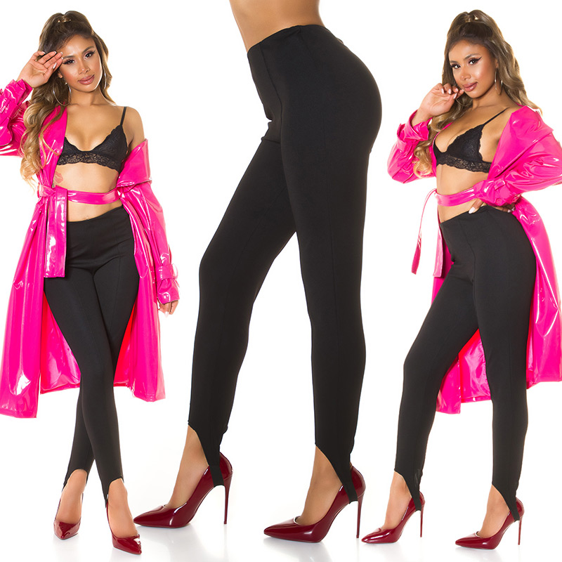 High Waist Hose mit Gummi-Steg