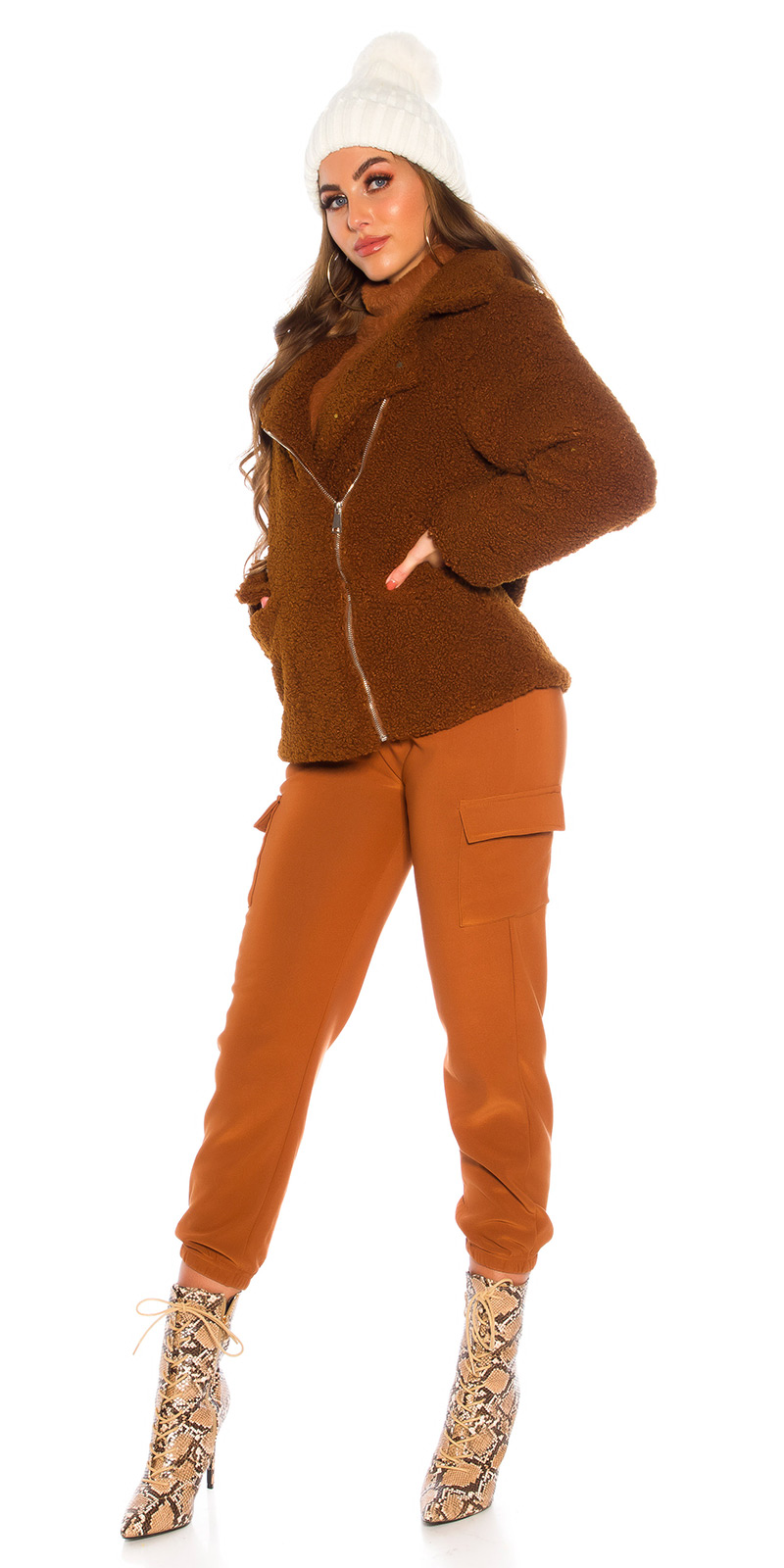 Teddy Kuschel Jacke mit Reverse, Teddy-Fleece-Jacke mit Satinfutter  - Bild 11 von 36