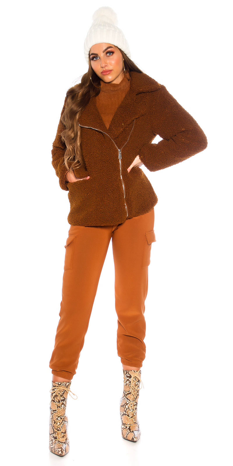 Teddy Kuschel Jacke mit Reverse, Teddy-Fleece-Jacke mit Satinfutter  - Bild 14 von 36