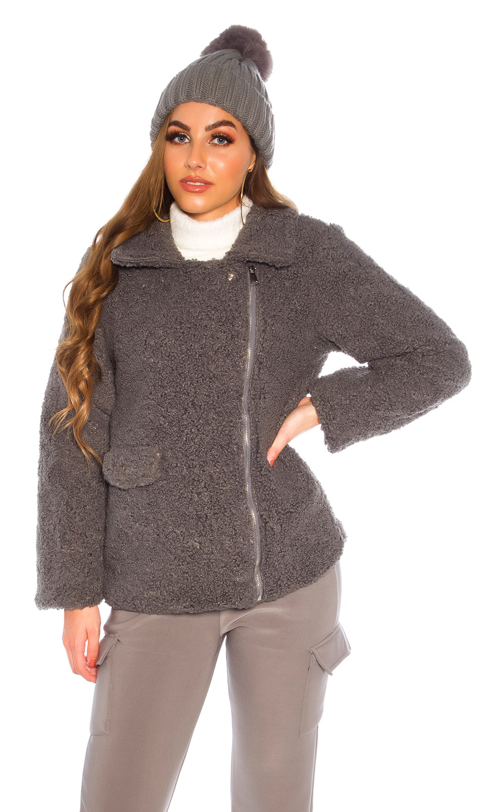 Teddy Kuschel Jacke mit Reverse, Teddy-Fleece-Jacke mit Satinfutter  - Bild 27 von 36