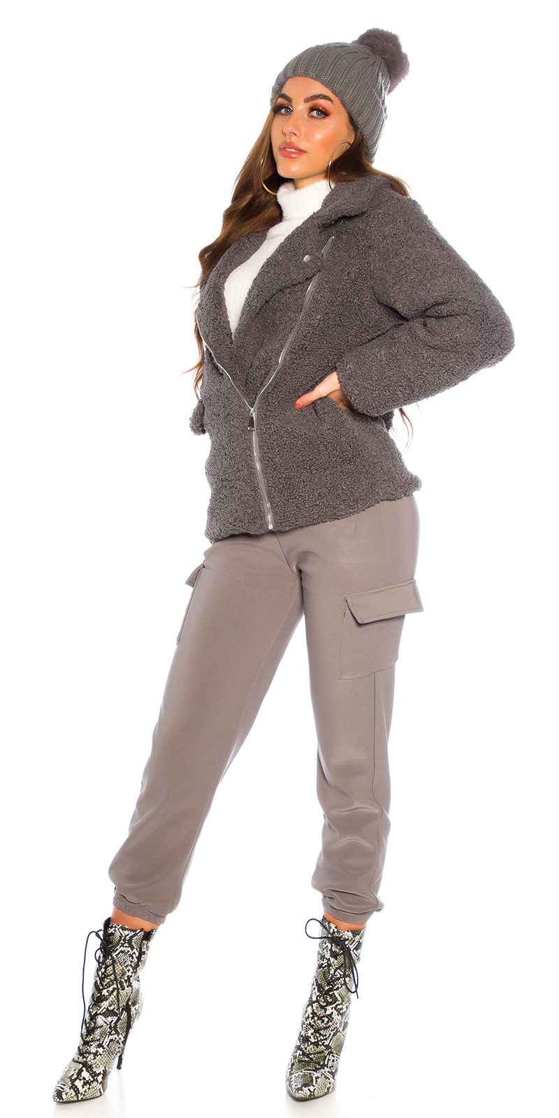 Teddy Kuschel Jacke mit Reverse, Teddy-Fleece-Jacke mit Satinfutter  - Bild 28 von 36