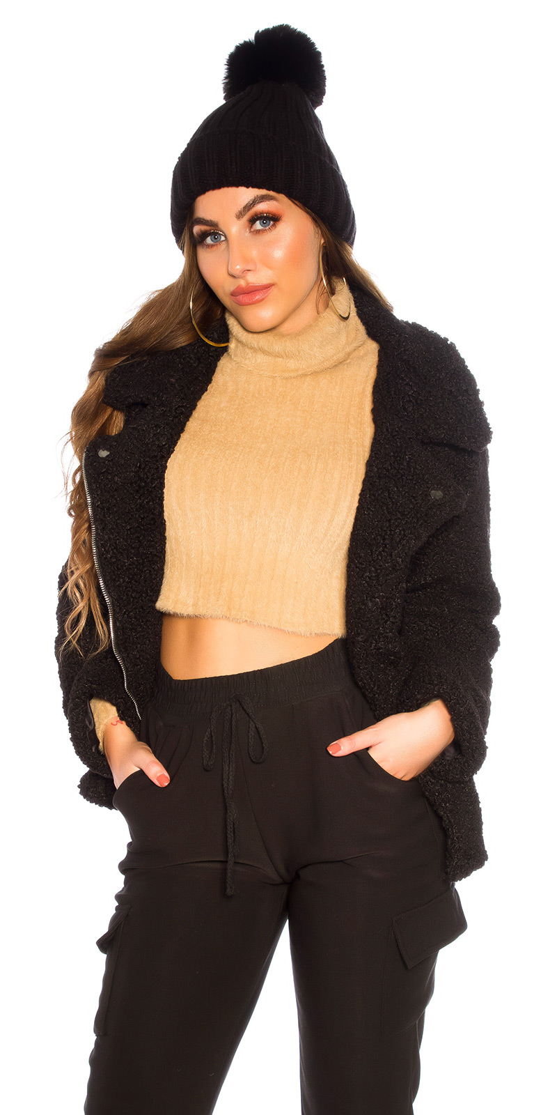 Teddy Kuschel Jacke mit Reverse, Teddy-Fleece-Jacke mit Satinfutter  - Bild 33 von 36