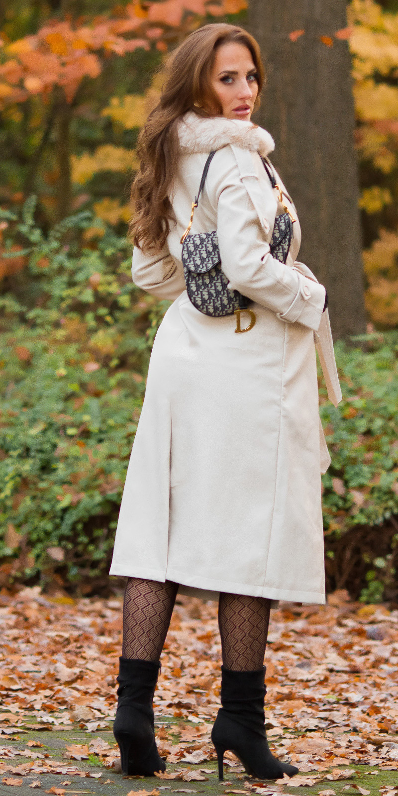 Wintermantel Kunstleder Trenchcoat Look Mantel Gefüttert mit