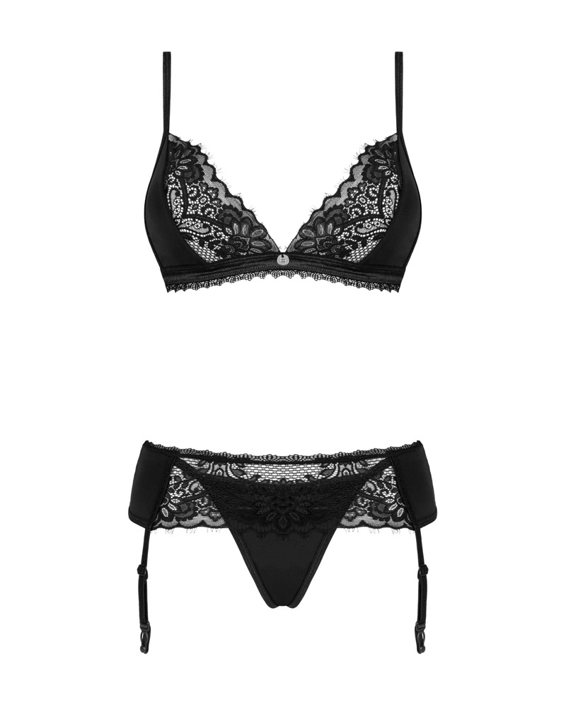 Obsessive Soft-BH, Strapsgurt und String im 3-teiligen Verführ-Set Maderris.  - Bild 3 von 4
