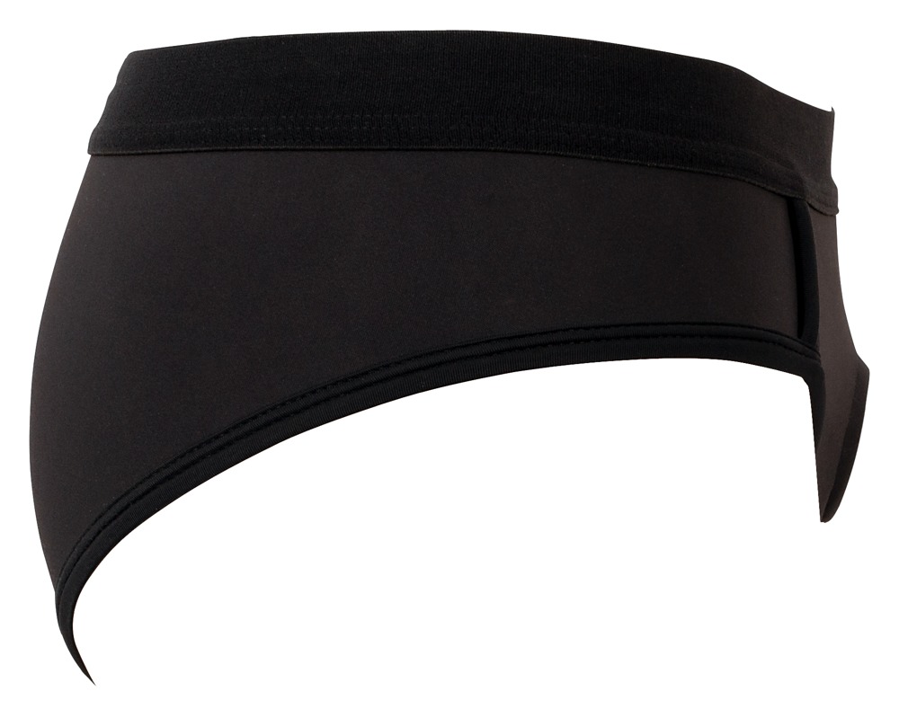 Schwarzer Strap-on-Slip von Bad Kitty aus weicher elastischer Mikrofaser. - Bild 7 von 8