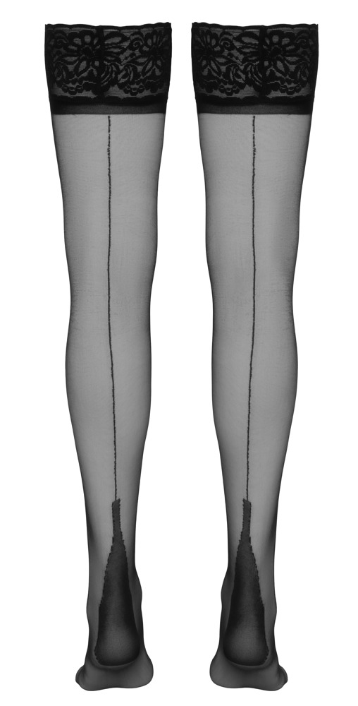 Cottelli Verführerische Eleganz: Halterlose Strümpfe mit Hochferse, Ziernaht  - Bild 5 von 6