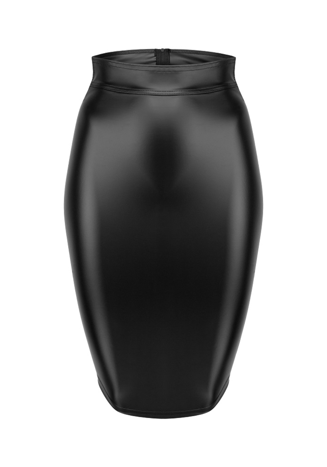 Schwarzer Highwaist-Rock aus Powerwetlook F152 von Noir Handmade